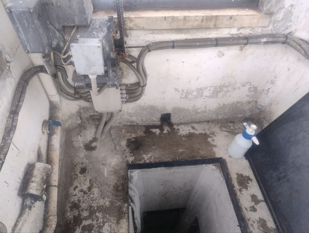 Chiesa Pavia vano campane completamente pulito dallo sporco di guano.